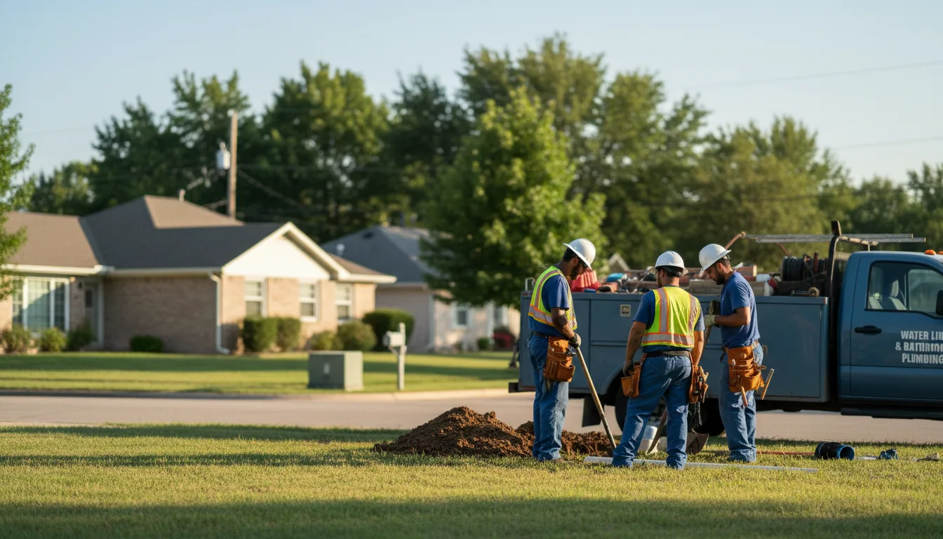 Residential water line and bathroom plumbing service in Springerton, IL